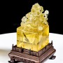 ẤN RỒNG THẠCH ANH VÀNG TỰ NHIÊN 2KG