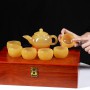 BỘ ẤM TRÀ NGỌC VÀNG (CHÉN TRƠN)