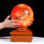 QUẢ CẦU ĐÁ OBSIDIAN ĐỎ 10,3KG - 21CM + ĐẾ ĐÈN XOAY