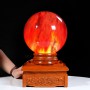 QUẢ CẦU ĐÁ OBSIDIAN ĐỎ 8,2KG - 19,2CM + ĐẾ ĐÈN XOAY
