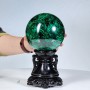 QUẢ CẦU ĐÁ LÔNG CÔNG MALACHITE 3,6KG - 12,2CM + ĐẾ ĐEN