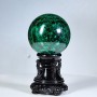 QUẢ CẦU ĐÁ LÔNG CÔNG MALACHITE 3,6KG - 12,2CM + ĐẾ ĐEN
