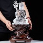 TƯỢNG ĐỊA TẠNG VƯƠNG BỒ TÁT THẠCH ANH TRẮNG VIP 3,7KG (NGUYÊN ĐÁ)