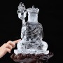 TƯỢNG ĐỊA TẠNG VƯƠNG BỒ TÁT THẠCH ANH TRẮNG VIP 3,7KG (NGUYÊN ĐÁ)