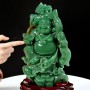 TƯỢNG DI LẶC THẠCH ANH XANH 36CM