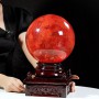 QUẢ CẦU ĐÁ OBSIDIAN ĐỎ 11,7KG - 21,6CM + ĐẾ ĐÈN XOAY (CD270112 )