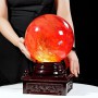 QUẢ CẦU ĐÁ OBSIDIAN ĐỎ 17,16KG - 24,5CM + ĐẾ ĐÈN XOAY (CD13172 )