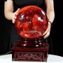 QUẢ CẦU ĐÁ OBSIDIAN ĐỎ 24,4KG - 27,6CM + ĐẾ XOAY CÓ ĐÈN (CD77)