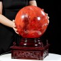 QUẢ CẦU ĐÁ OBSIDIAN ĐỎ 27,8KG - 28,6CM + ĐẾ XOAY CÓ ĐÈN (CD270125)
