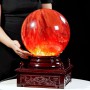 QUẢ CẦU ĐÁ OBSIDIAN ĐỎ 27,8KG - 28,6CM + ĐẾ XOAY CÓ ĐÈN (CD270125)
