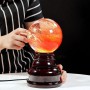 QUẢ CẦU ĐÁ OBSIDIAN ĐỎ 2,3KG - 12,5CM + ĐẾ ĐÈN XOAY