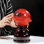 QUẢ CẦU ĐÁ OBSIDIAN ĐỎ 2,54KG - 12,6CM + ĐẾ ĐÈN XOAY