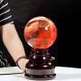 QUẢ CẦU ĐÁ OBSIDIAN ĐỎ 2,61KG - 13CM + ĐẾ ĐÈN XOAY