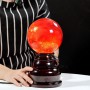 QUẢ CẦU ĐÁ OBSIDIAN ĐỎ 2,6KG - 12,6CM + ĐẾ ĐÈN XOAY
