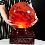 QUẢ CẦU ĐÁ OBSIDIAN ĐỎ 33,3KG - 30,6CM + ĐẾ XOAY CÓ ĐÈN