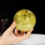 QUẢ CẦU THẠCH ANH VÀNG 1,12KG - 9,2CM