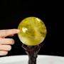 QUẢ CẦU THẠCH ANH VÀNG 1KG - 9CM