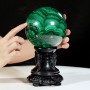 QUẢ CẦU ĐÁ KHỔNG TƯỚC MALACHITE (ĐÁ LÔNG CÔNG) 3,75KG - 12,5CM