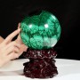 QUẢ CẦU ĐÁ KHỔNG TƯỚC MALACHITE (ĐÁ LÔNG CÔNG) 5,68KG - 14,5CM