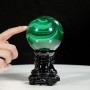 QUẢ CẦU ĐÁ LÔNG CÔNG MALACHITE 1,34KG - 8,8CM