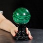 QUẢ CẦU ĐÁ LÔNG CÔNG MALACHITE 1,42KG - 9CM