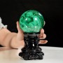 QUẢ CẦU ĐÁ LÔNG CÔNG MALACHITE 1,54KG - 9,5CM