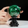 QUẢ CẦU ĐÁ LÔNG CÔNG MALACHITE 1,73KG - 9,6CM