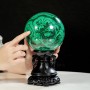 QUẢ CẦU ĐÁ LÔNG CÔNG MALACHITE 4,42KG - 13CM