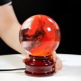 QUẢ CẦU ĐÁ OBSIDIAN ĐỎ 1,59KG  - 11,4CM + ĐẾ ĐÈN