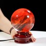 QUẢ CẦU ĐÁ OBSIDIAN ĐỎ 1,71KG  - 11,5CM + ĐẾ ĐÈN