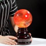 QUẢ CẦU ĐÁ OBSIDIAN ĐỎ 3KG - 14CM + ĐẾ ĐÈN XOAY