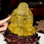 TÁC PHẨM TƯỢNG DI LẶC THẠCH ANH VÀNG 1,95KG (NGUYÊN ĐÁ)