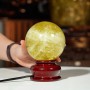 QUẢ CẦU THẠCH ANH VÀNG 1,57KG - 10,5CM (CV102523)