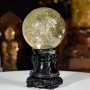 QUẢ CẦU THẠCH ANH VÀNG 3,62KG - 13,8CM