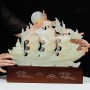 THUYỀN BUỒM - THUẬN BUỒM XUÔI GIÓ NGỌC ONYX TRẮNG 42CM (MẪU 1)