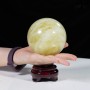 QUẢ CẦU THẠCH ANH VÀNG 1,28KG - 9,6CM