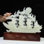 THUYỀN BUỒM - THUẬN BUỒM XUÔI GIÓ NGỌC ONYX TRẮNG 42CM (MẪU 4)