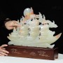 THUYỀN BUỒM - THUẬN BUỒM XUÔI GIÓ NGỌC ONYX TRẮNG 42CM (MẪU 1)