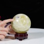 QUẢ CẦU THẠCH ANH VÀNG 1,38KG - 10CM