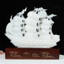 THUYỀN BUỒM - THUẬN BUỒM XUÔI GIÓ NGỌC ONYX TRẮNG 40CM (MẪU 3)