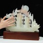 THUYỀN BUỒM - THUẬN BUỒM XUÔI GIÓ NGỌC ONYX TRẮNG 42CM (MẪU 1)