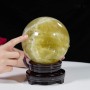QUẢ CẦU THẠCH ANH VÀNG 3,48KG - 13,6CM