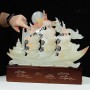 THUYỀN BUỒM - THUẬN BUỒM XUÔI GIÓ NGỌC ONYX TRẮNG 42CM (MẪU 1)