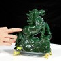 TƯỢNG NGỰA ĐÁ PHONG THỦY THẠCH ANH XANH TỰ NHIÊN 2,12KG