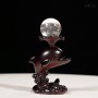 QUẢ CẦU THẠCH ANH TRẮNG SIZE NHỎ (3,5CM) + ĐẾ CÁ HEO
