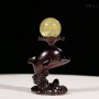 QUẢ CẦU THẠCH ANH VÀNG SIZE NHỎ (~3,5CM) + ĐẾ CÁ HEO