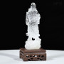 TƯỢNG QUAN CÔNG THẠCH ANH TRẮNG 17CM