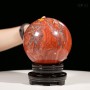 CẦU NGỌC BÍCH ĐỎ JASPER 4,39KG - 14,5CM