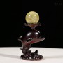 QUẢ CẦU THẠCH ANH VÀNG SIZE NHỎ (~3,5CM) + ĐẾ CÁ HEO