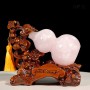 QUÀ TẶNG PHONG THỦY - HỒ LÔ NGỌC ONYX HỒNG KÈM ĐẾ